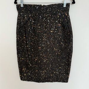 Heidi Merrick Vintage Pollock Sequined Pencil Skirt Size 6